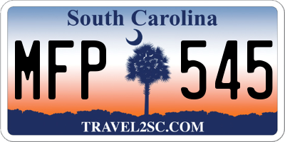 SC license plate MFP545