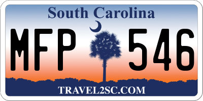 SC license plate MFP546