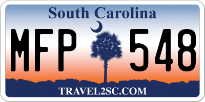 SC license plate MFP548