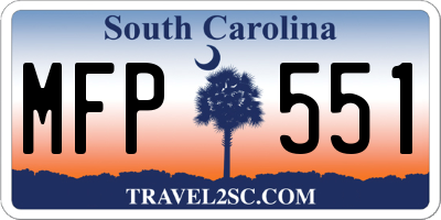 SC license plate MFP551
