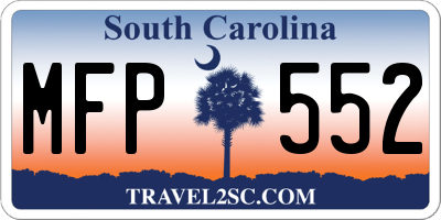SC license plate MFP552