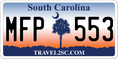 SC license plate MFP553