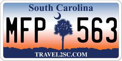 SC license plate MFP563