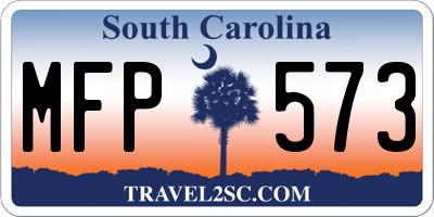SC license plate MFP573