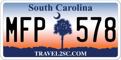 SC license plate MFP578