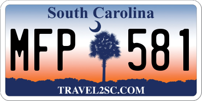SC license plate MFP581
