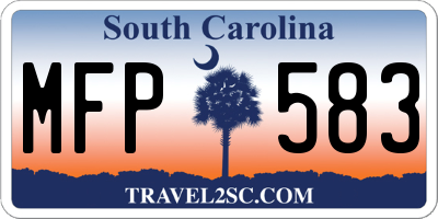 SC license plate MFP583