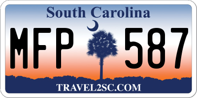 SC license plate MFP587