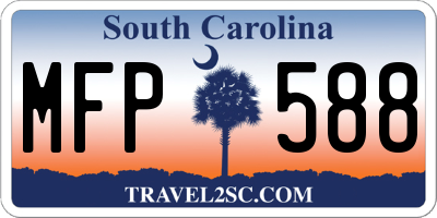 SC license plate MFP588