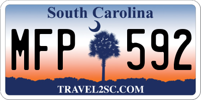 SC license plate MFP592