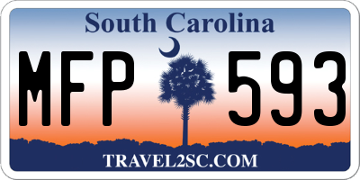 SC license plate MFP593