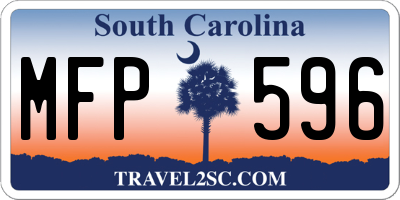 SC license plate MFP596