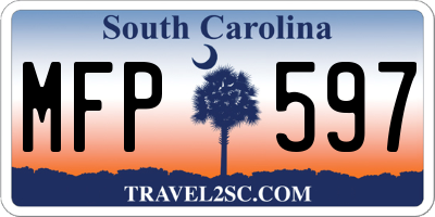 SC license plate MFP597