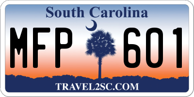 SC license plate MFP601