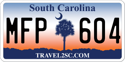 SC license plate MFP604