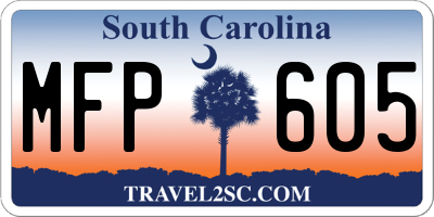 SC license plate MFP605