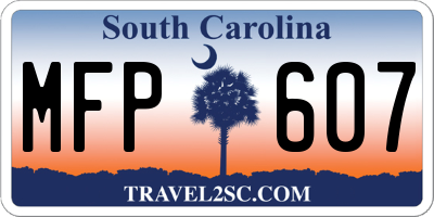 SC license plate MFP607