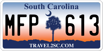 SC license plate MFP613