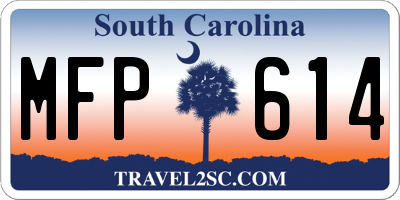 SC license plate MFP614