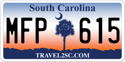 SC license plate MFP615