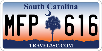 SC license plate MFP616