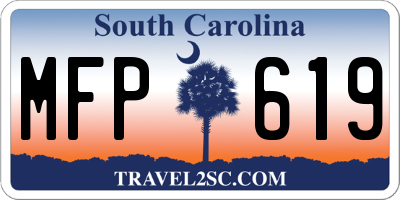 SC license plate MFP619