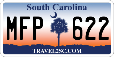 SC license plate MFP622