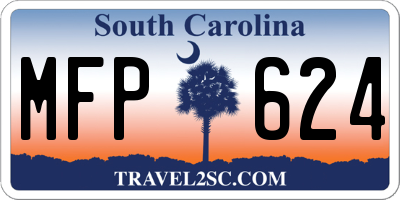 SC license plate MFP624