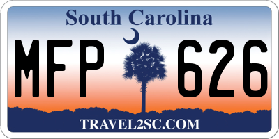 SC license plate MFP626