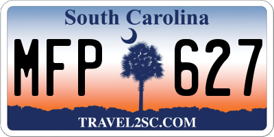 SC license plate MFP627