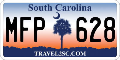 SC license plate MFP628