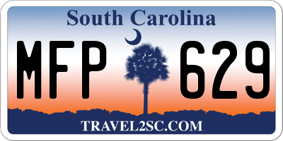 SC license plate MFP629