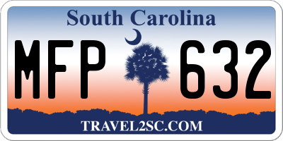 SC license plate MFP632