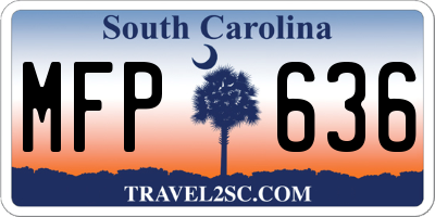 SC license plate MFP636