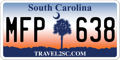 SC license plate MFP638