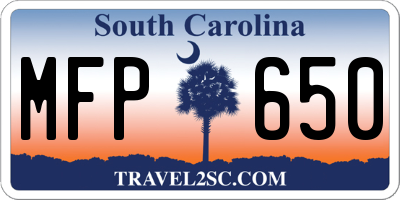SC license plate MFP650