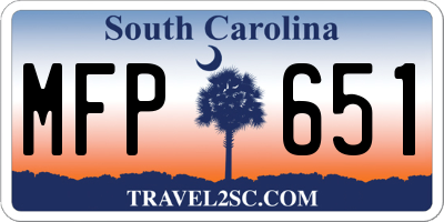 SC license plate MFP651