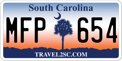 SC license plate MFP654