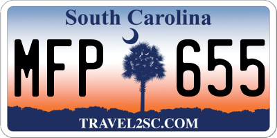 SC license plate MFP655