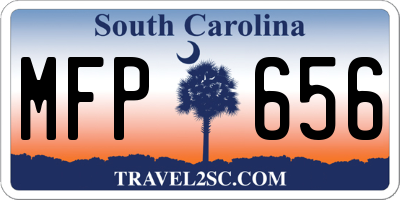SC license plate MFP656