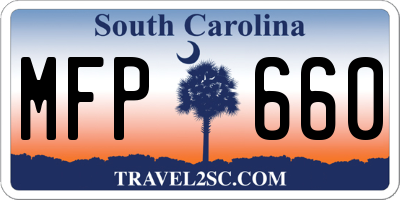 SC license plate MFP660