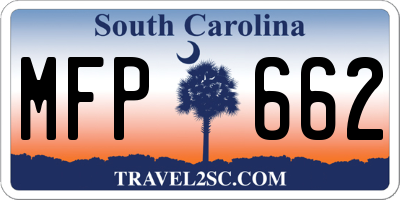 SC license plate MFP662