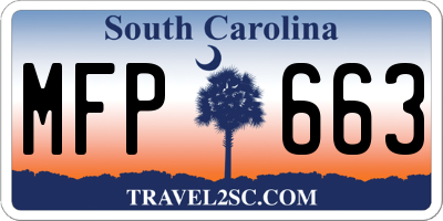 SC license plate MFP663