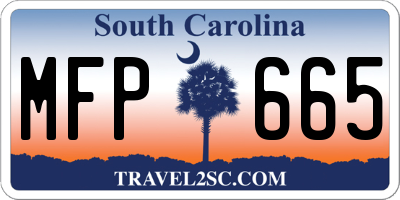 SC license plate MFP665