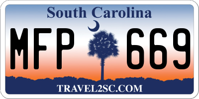 SC license plate MFP669