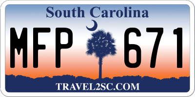 SC license plate MFP671