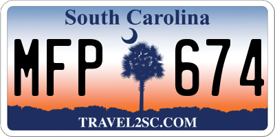 SC license plate MFP674