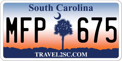 SC license plate MFP675