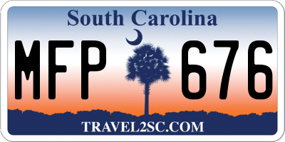 SC license plate MFP676