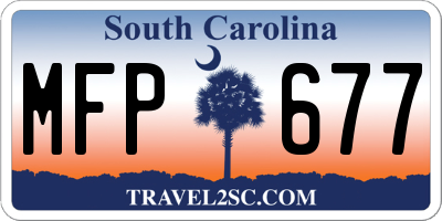 SC license plate MFP677